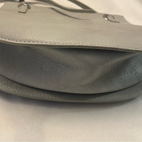 Oliver Bonas Albany Eyelet Saddle Cross Body Bag in Soft Grey/taupe - Picture 8 of 10